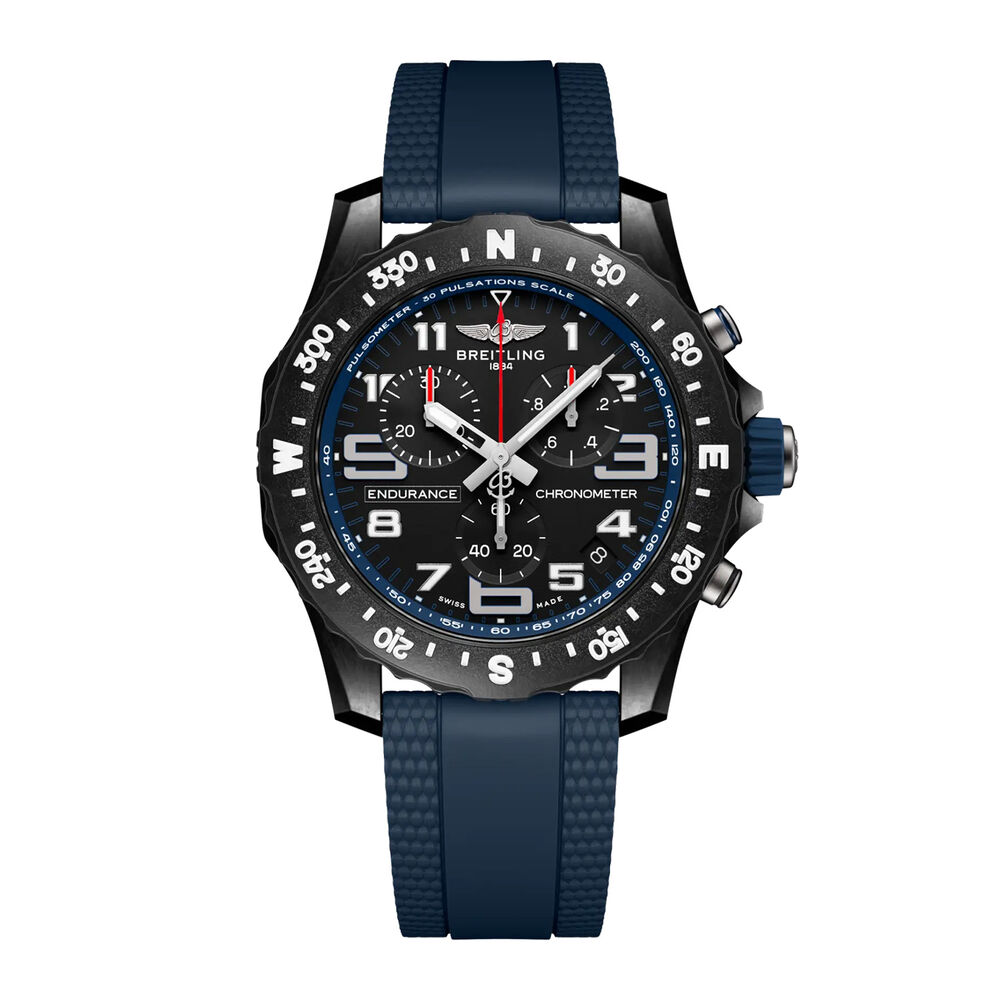 Breitling Endurance Pro 44mm Blue Detail Rubber Strap Watch
