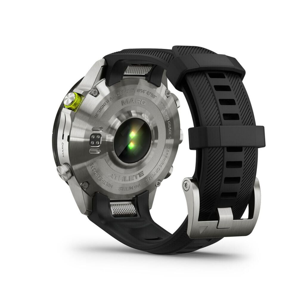 Garmin MARQ® Athlete (Gen 2) 46mm Titanium Case Black Bezel Rubber Strap Watch image number 5
