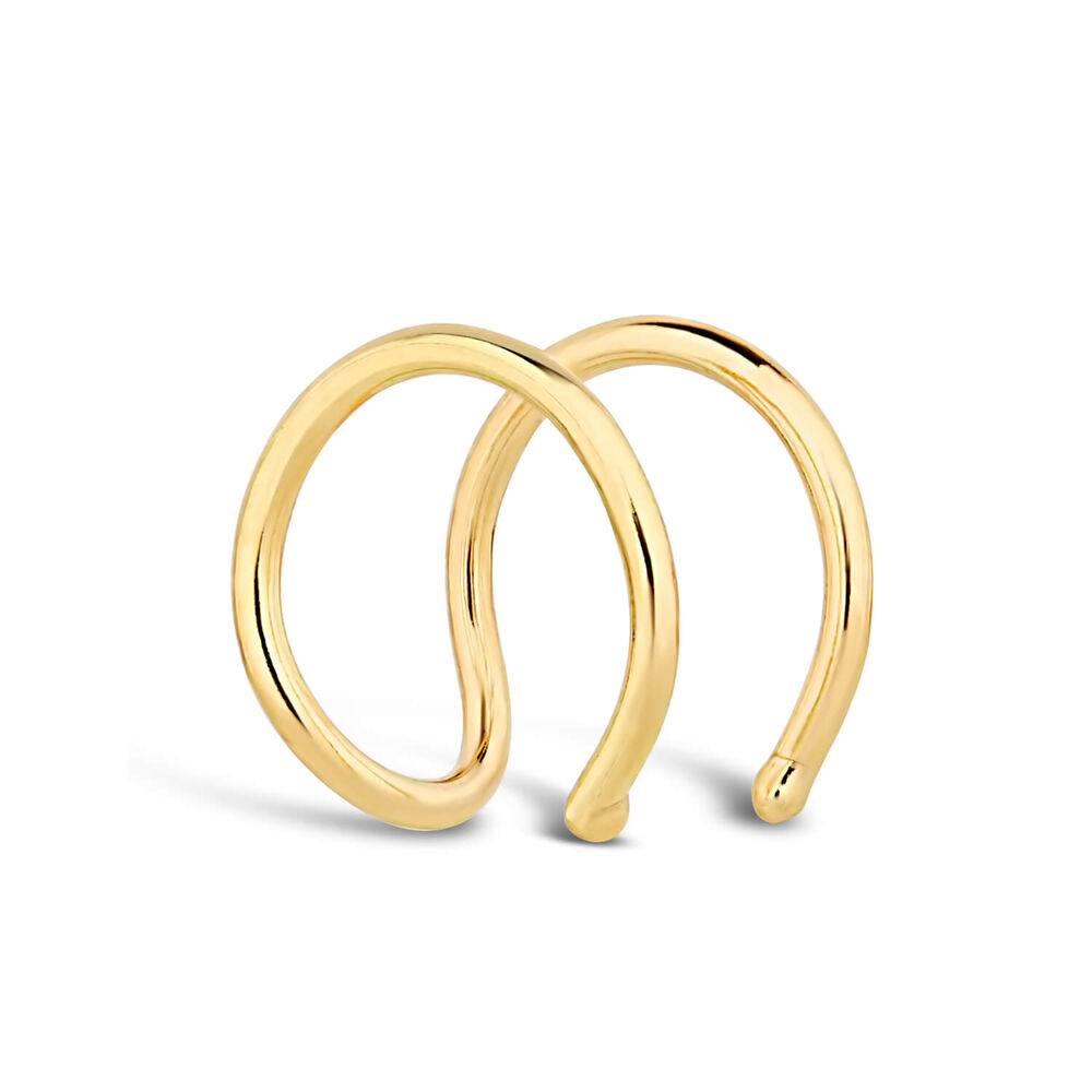 9ct Yellow Gold Double Strand Open Single Ear Cuff