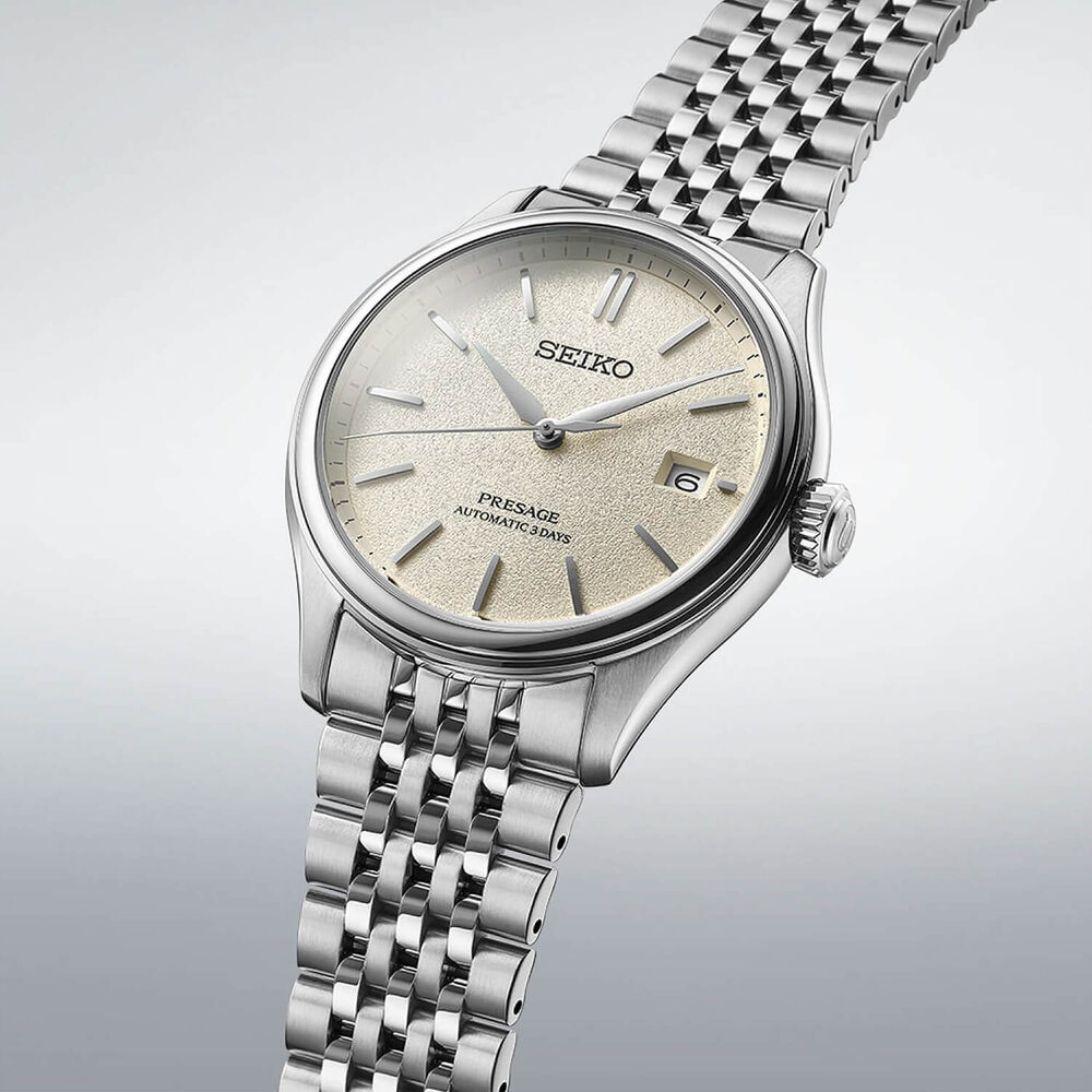 Seiko Presage Classic Series 'Shiro-iro' 40mm White Dial Steel Bracelet Watch