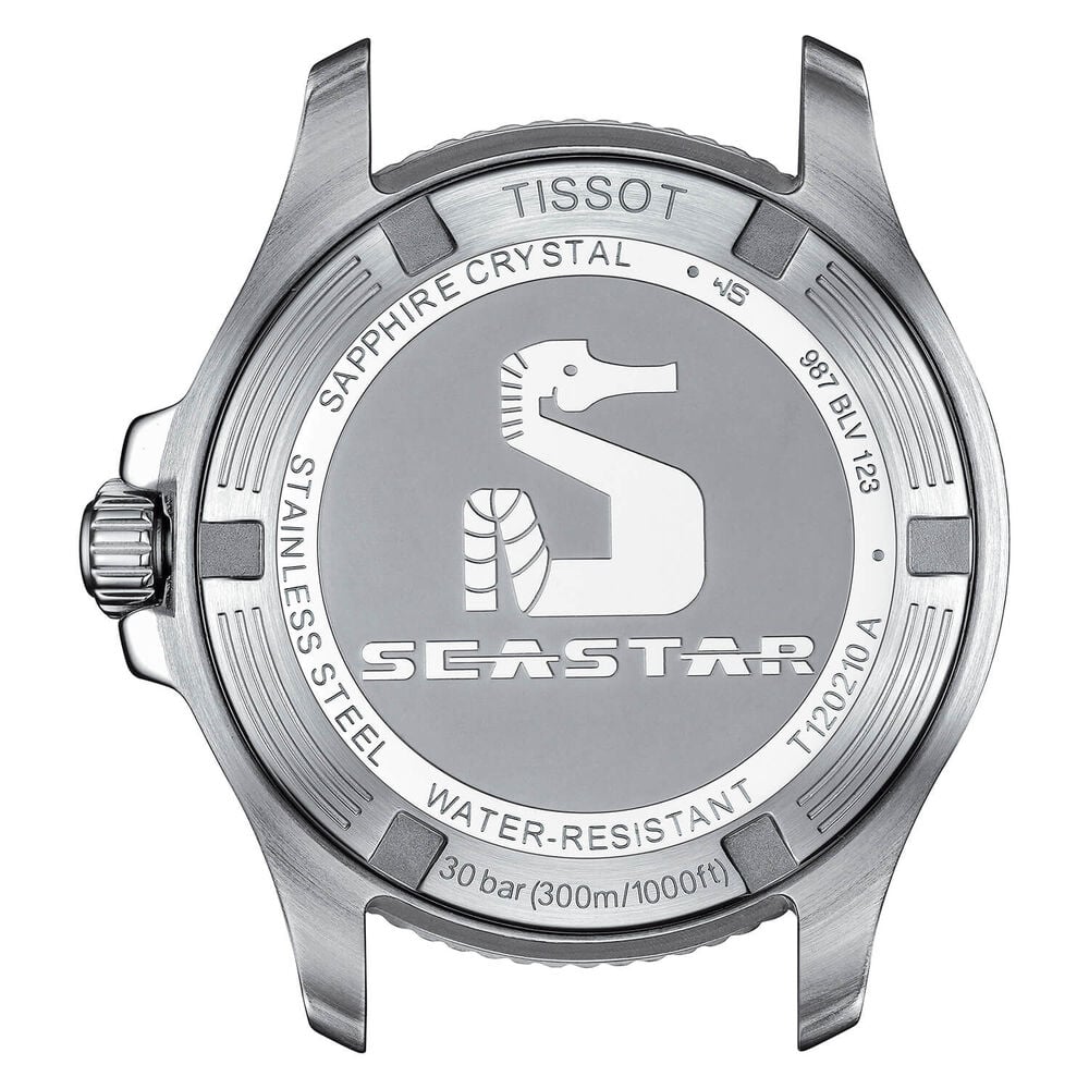 Tissot Seastar 1000 36mm Quartz Black Dial Yellow Gold PVD Case Steel Bracelet Watch