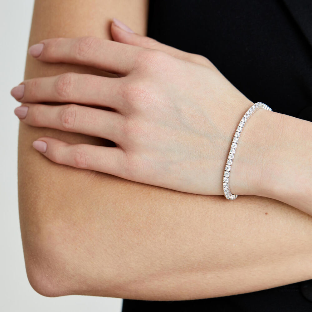 CARAT* London Silver Tennis Featuring Small Round Cut CARAT* Stones