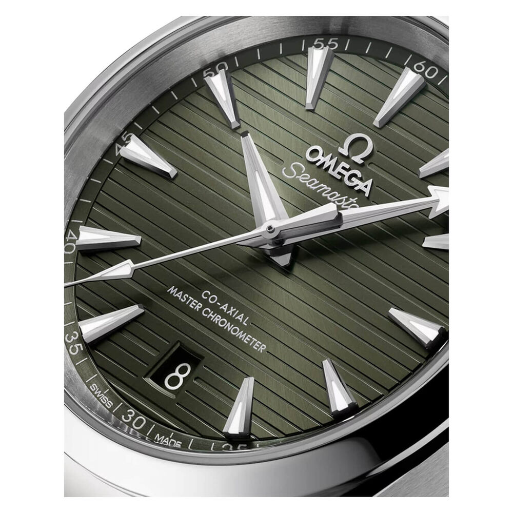 OMEGA Seamaster Aqua Terra 150M 38mm Green Dial Steel Bracelet Watch image number 2