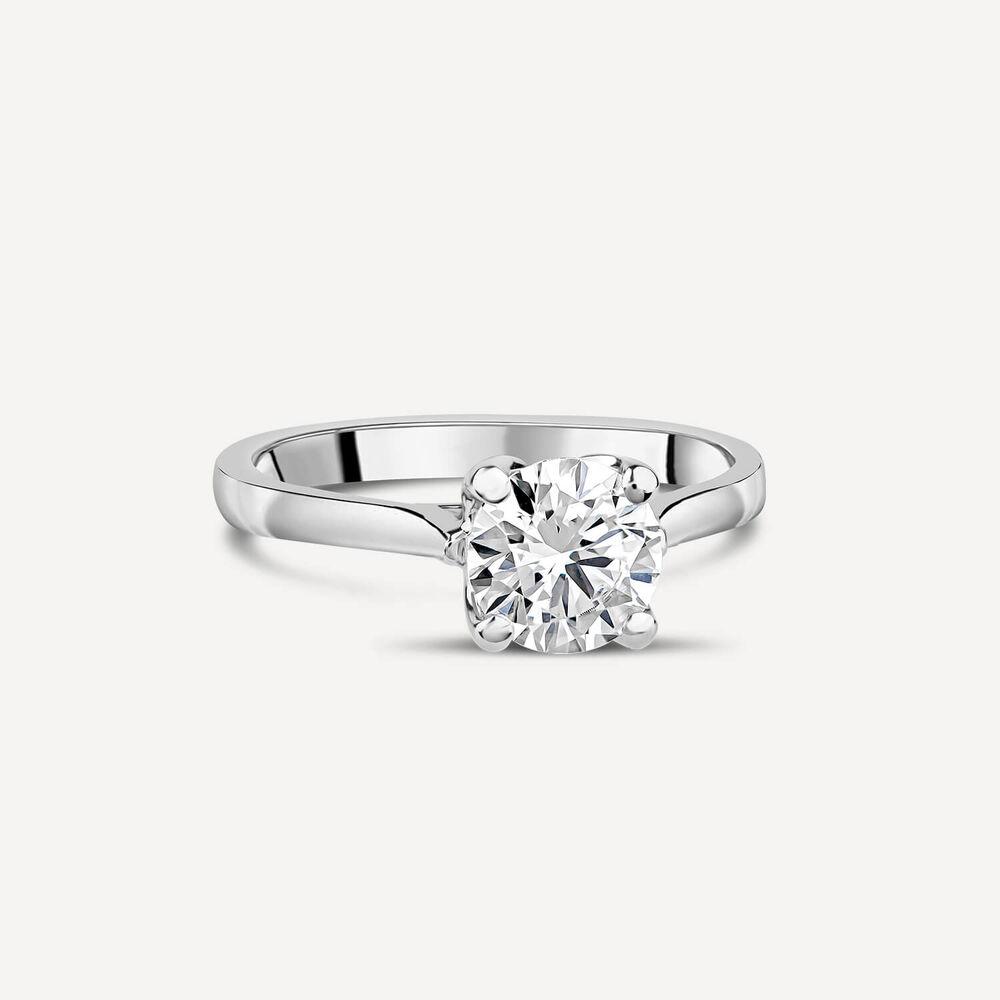 Born Platinum Lab Grown 1.20ct Round Brilliant Diamond Ring image number 2