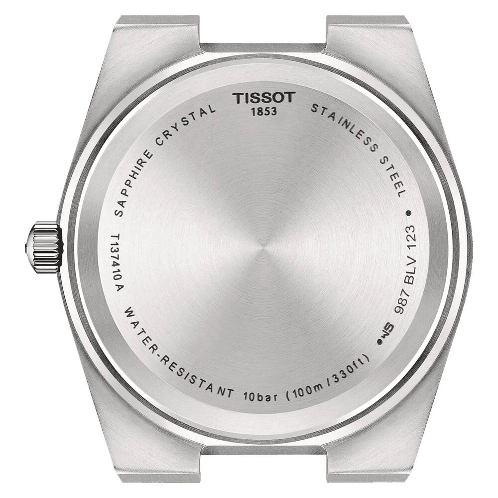Tissot PRX Quartz 40mm White Dial Steel Case White Rubber Strap Watch image number 1