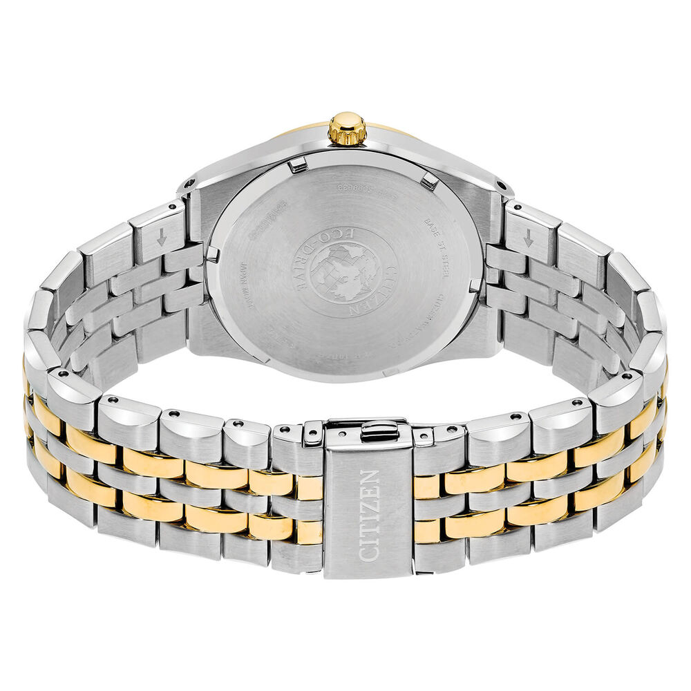 Citizen Eco-Drive Corso blue dial two-tone bracelet watch image number 3
