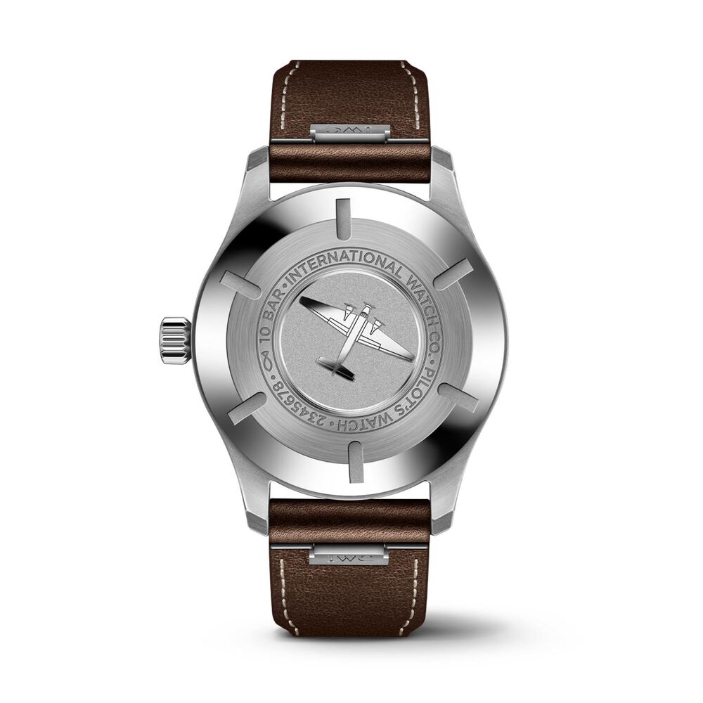 IWC Schaffhausen Pilot's Mark XX 40mm Green Dial Brown Leather Strap Watch image number 3