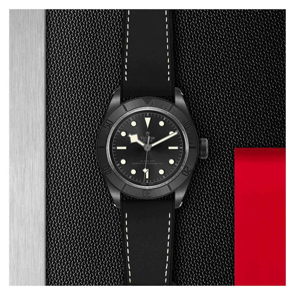 TUDOR Bay Ceramic 41mm Dial PVD & Ceramic Case Leather & Rubber Strap Watch image number 3