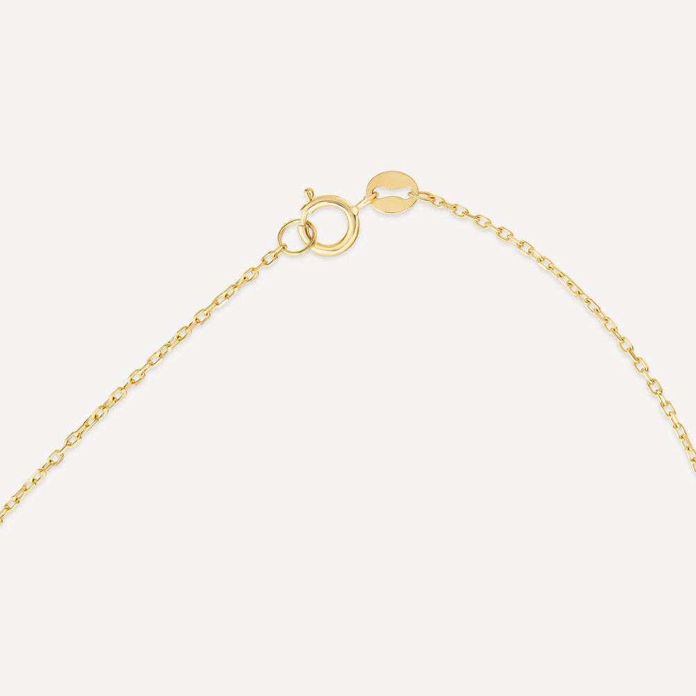 9ct Yellow & White Open Polished Heart Necklet image number 4