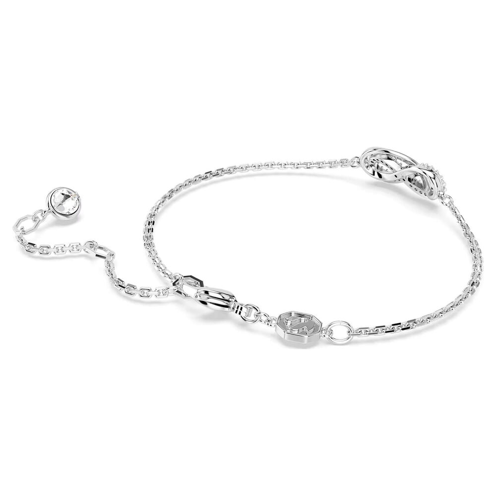 Swarovski Hyperbola Crystals & Cubic Zirconia Rhodium Plated Infinity Bracelet