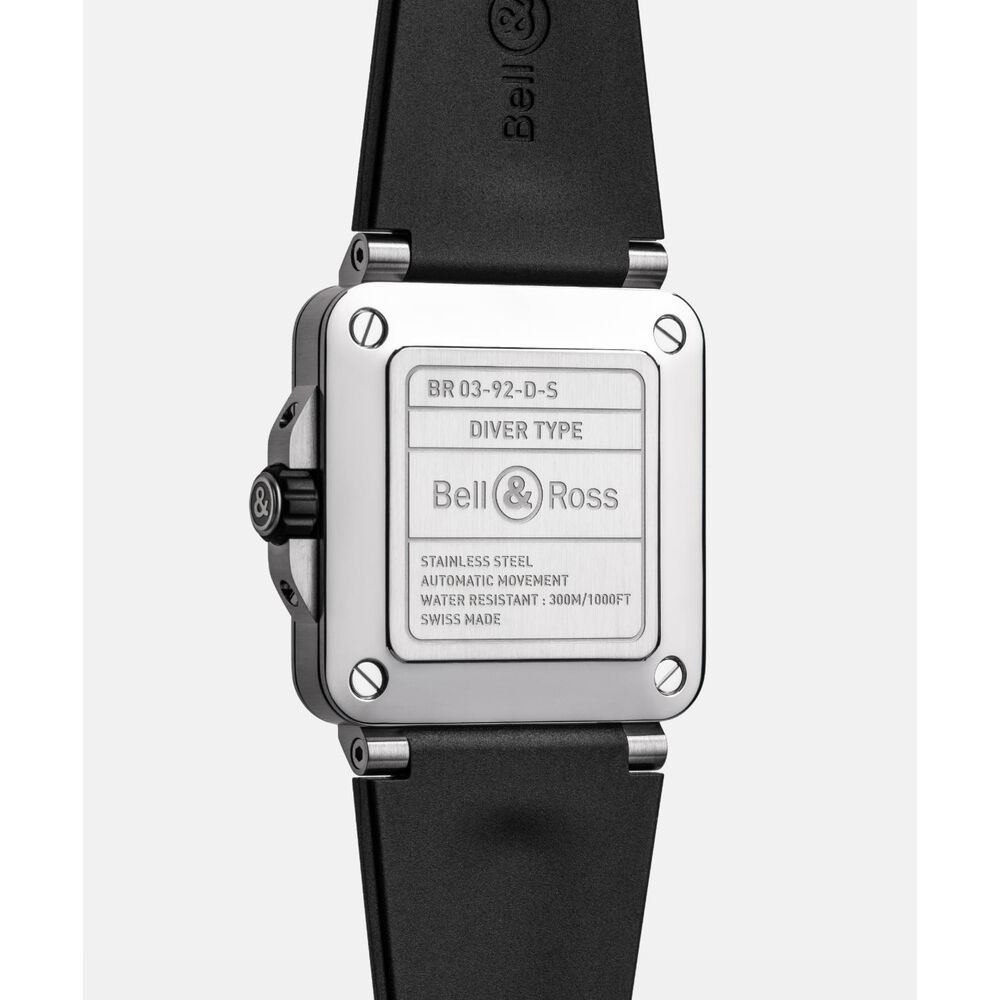 Bell&Ross Auto White Diver 42mm Silver Dial Black Strap Watch image number 3