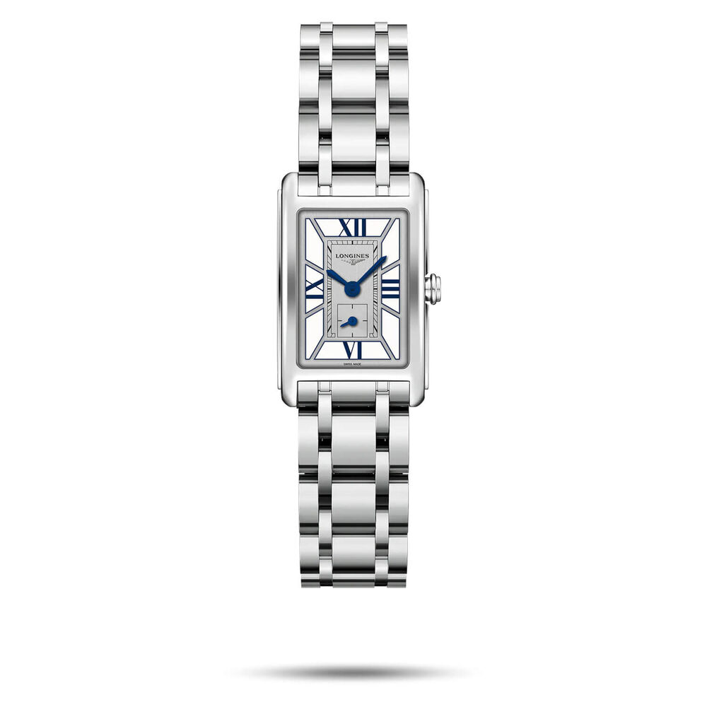 Longines Elegance DolceVita 20.80x32mm Silver Dial Blue Detail Bracelet Watch image number 0