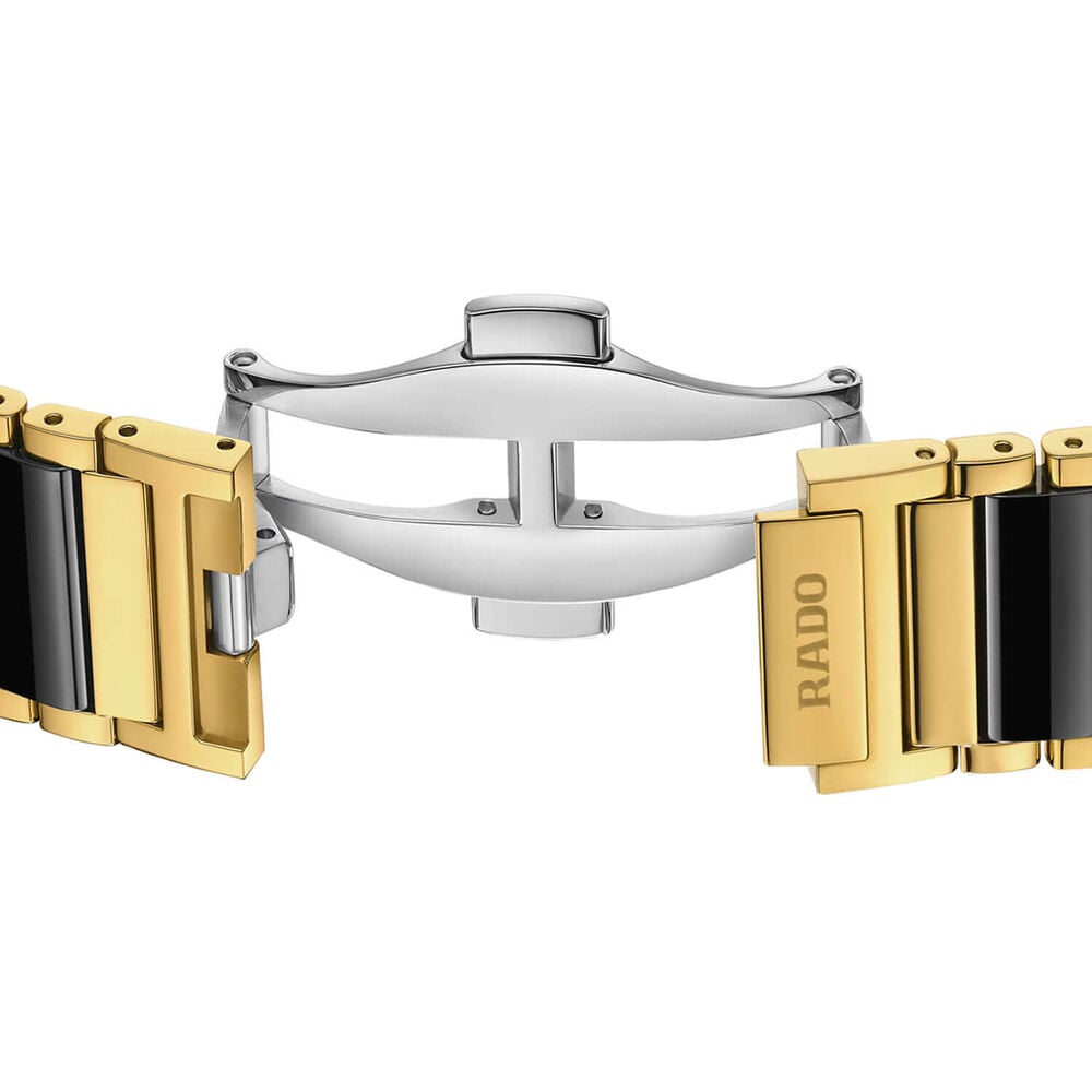 Rado Integral Diamonds 31.5mm Black Dial Duo Tone Bracelet Watch image number 4