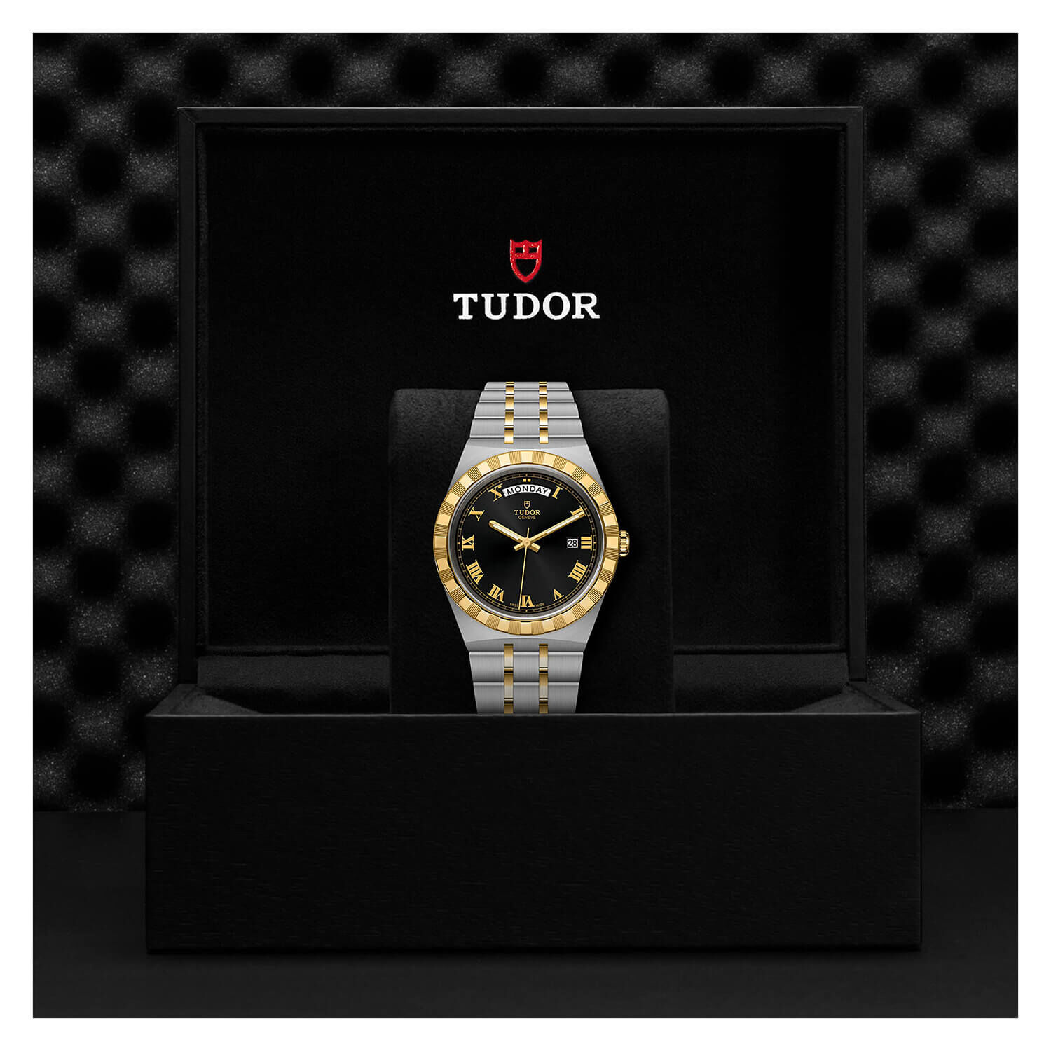 TUDOR Royal 41mm Black Roman Numerals Day Date Case Watch