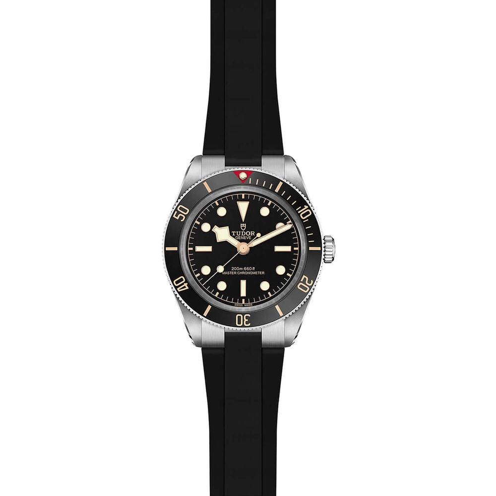 TUDOR Black Bay 39mm Black Dial Black Rubber Strap Watch