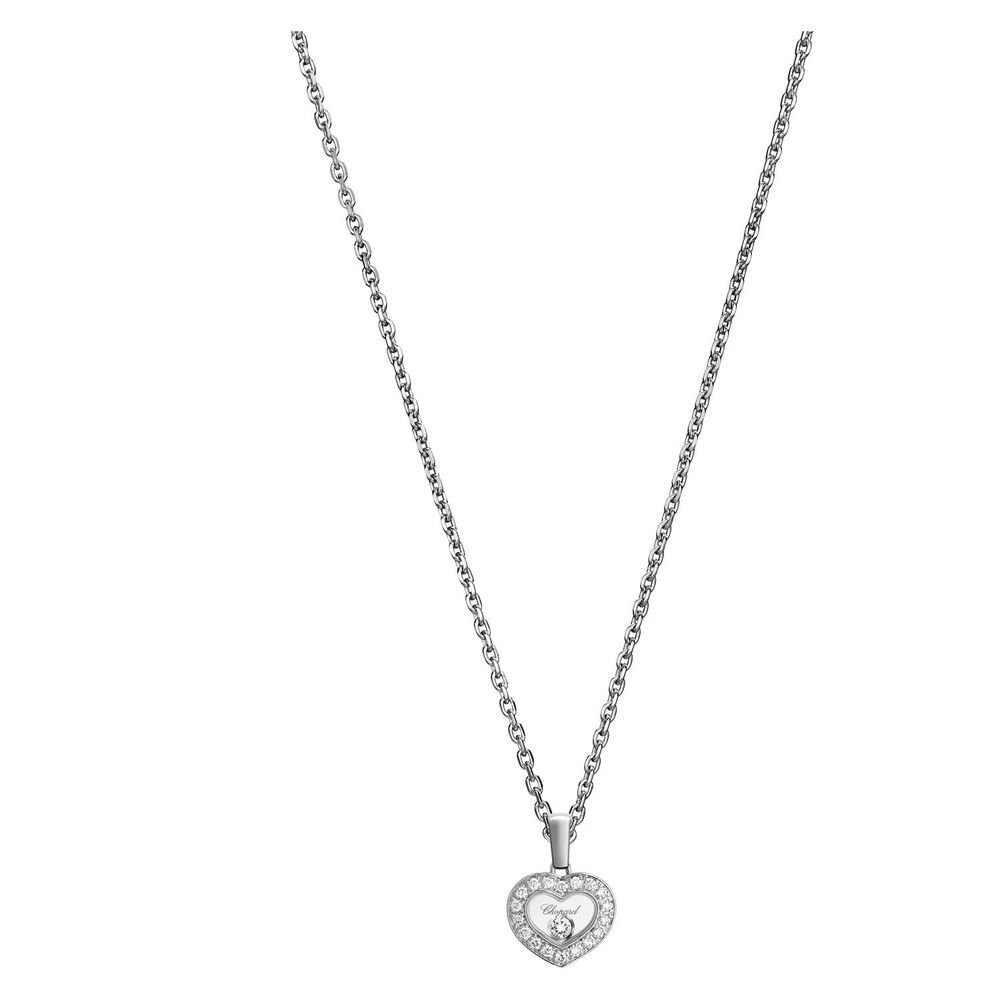 Chopard Happy Diamonds Icons Heart 18ct White Gold 0.19ct Diamond Necklace image number 0