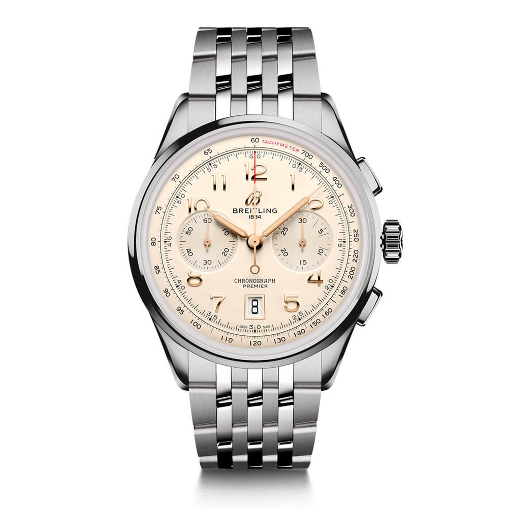 Breitling Premier B01 Chronograph 42mm Beige Dial Bracelet Watch