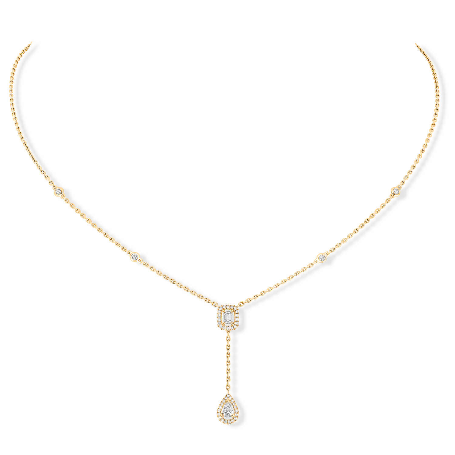 My Twin 18ct Yellow Gold 0.36ct Diamond Tie Necklace