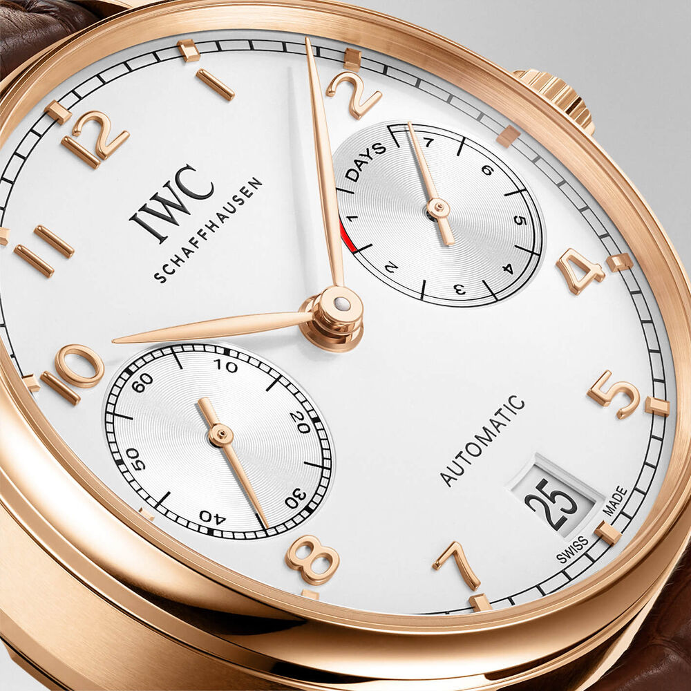 IWC Portugieser Automatic 7 Days' Power Reserve 18ct rose gold strap watch image number 3