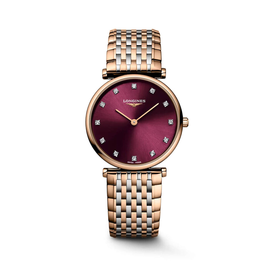 Longines La Grande Classique de Longines 29mm Red Dial Two Tone Stainless Steel Bracelet Watch image number 0