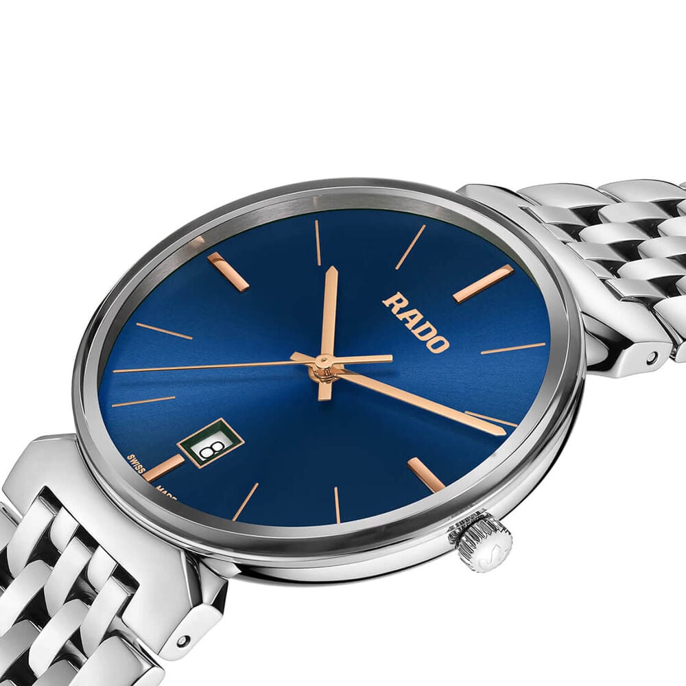Rado Florence 38mm Blue Dial Steel Bracelet Watch