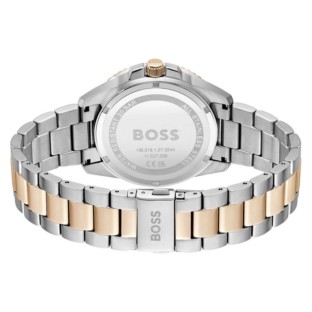 BOSS Ace 43mm Blue Dial Steel&Rose Gold Case Bracelet Watch