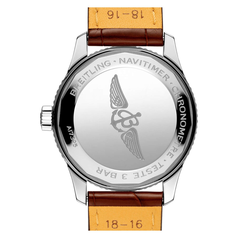 Breitling Navitimer 35mm Copper Coloured Steel Case Brown Strap Watch image number 3