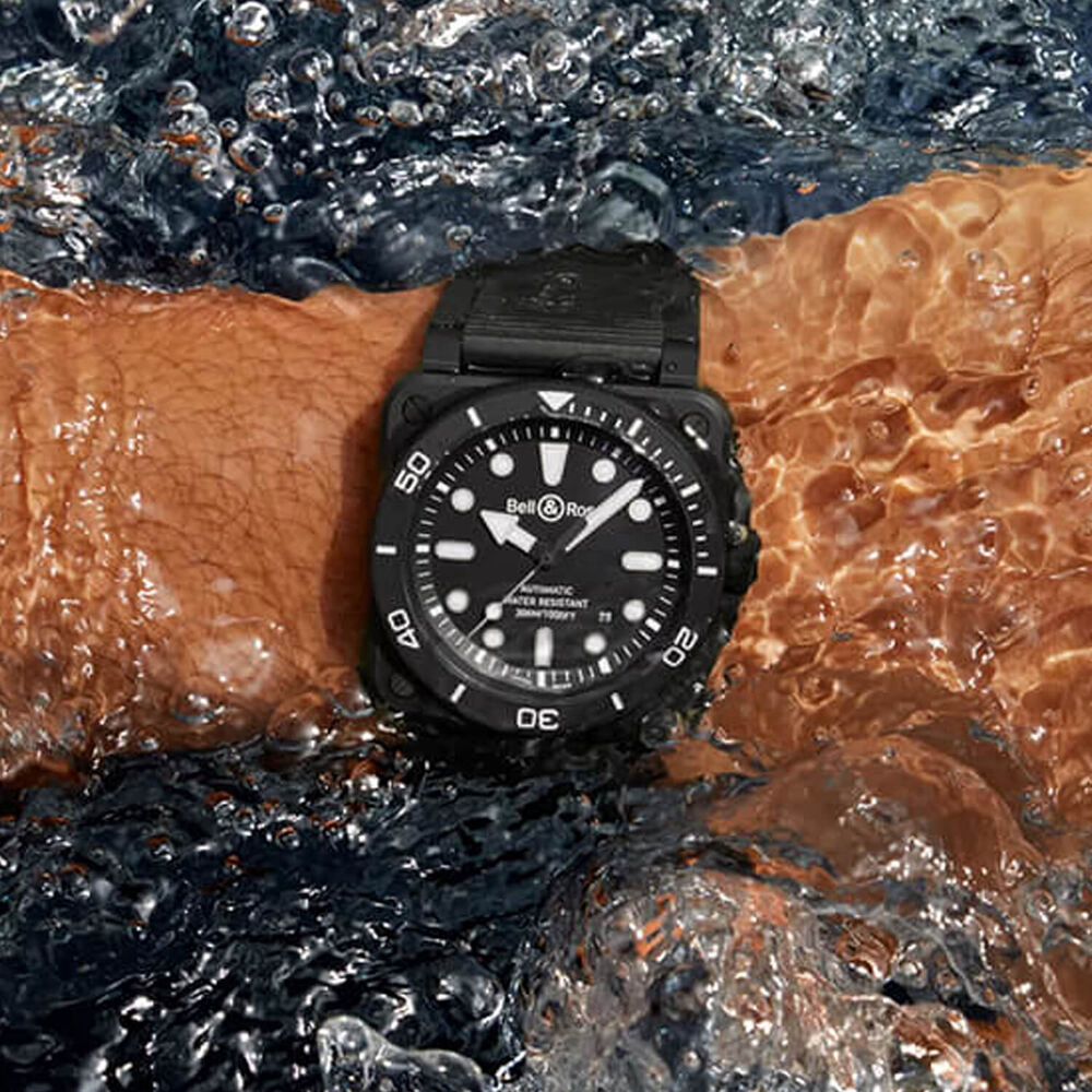 Bell & Ross BR 03 Diver Black Matte Ceramic 42mm Dial Rubber Strap Watch image number 7