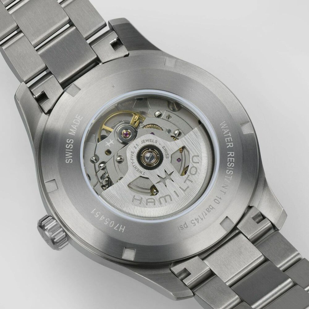 Hamilton Khaki Field Titanium Automatic Blue Dial Steel Case Watch image number 4