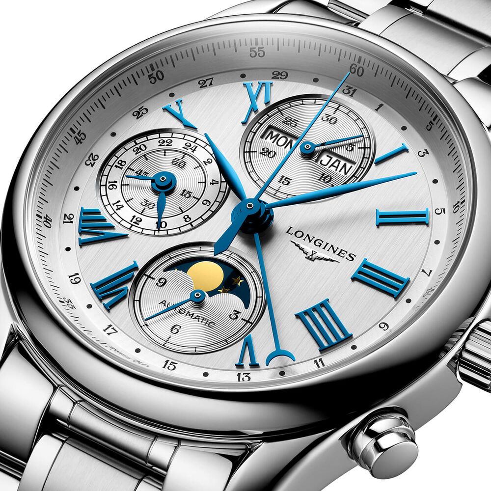 Longines Master Collection 40mm Silver Dial Stainless Steel Bracelet Watch image number 2
