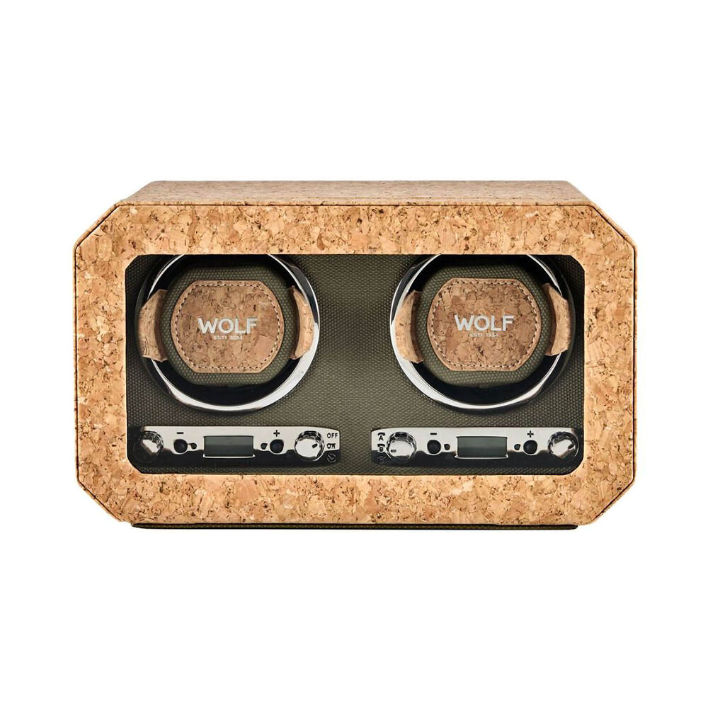 WOLF Cortica Natural Cork Double Watch Winder