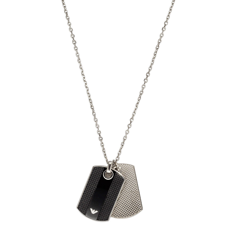 Emporio Armani Gents Stainless Steel Dogtag Necklace image number 1