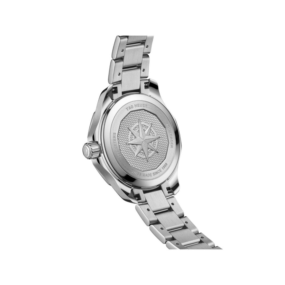 TAG Heuer Aquaracer Professional 200 Solargraph 34mm MOP Dial Diamond Dots Steel Bracelet Watch image number 3