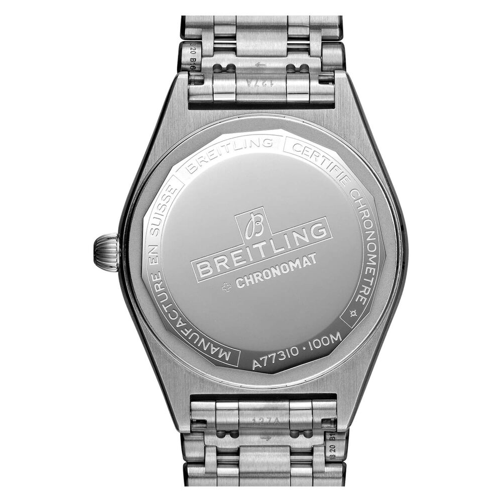 Breitling Chronomat 32mm White Diamond Rose Gold Steel Case Watch image number 3