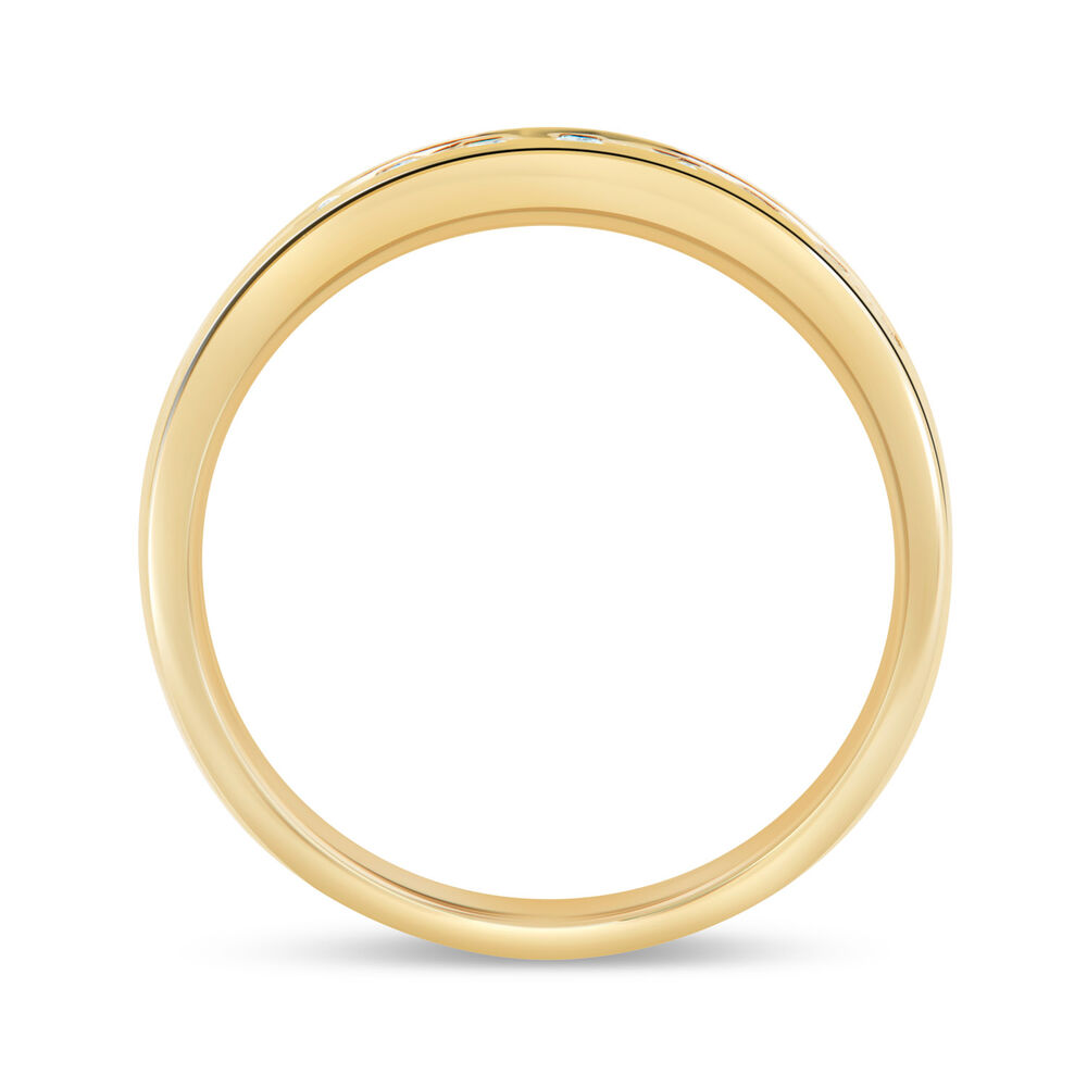 9ct Yellow Gold 0.33ct Diamond Channel Set Wedding Ring image number 2