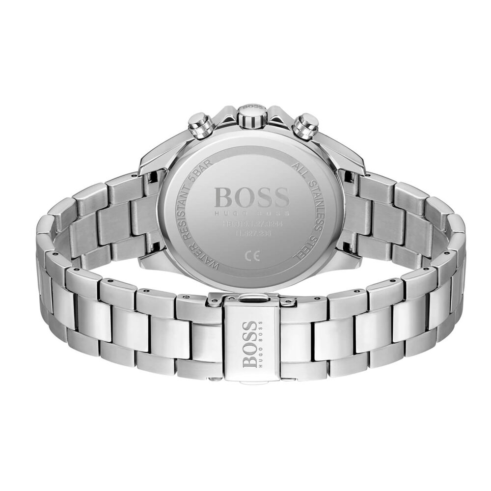Hugo BOSS Novia 38mm Silver Dial Chrono Steel Case Bracelet Watch image number 2