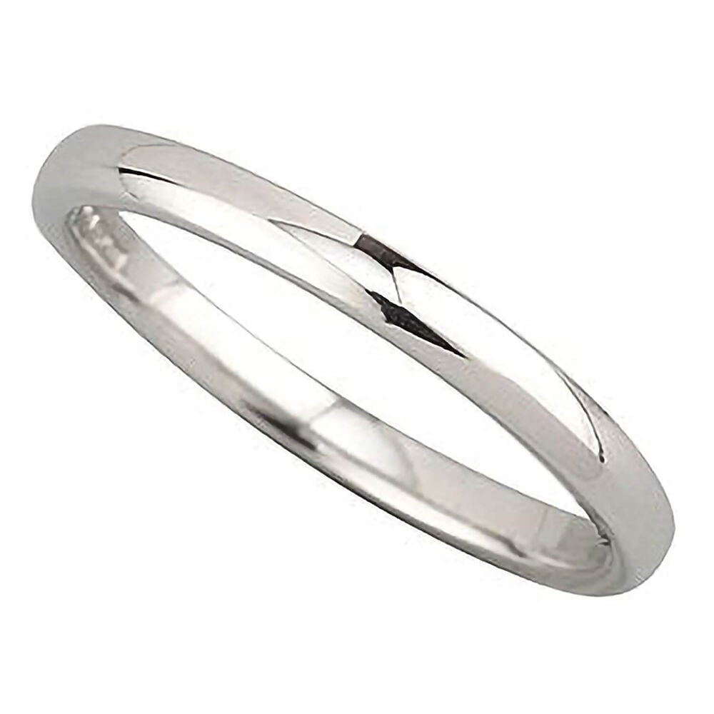 Ladies' platinum 2mm superior court wedding ring image number 0