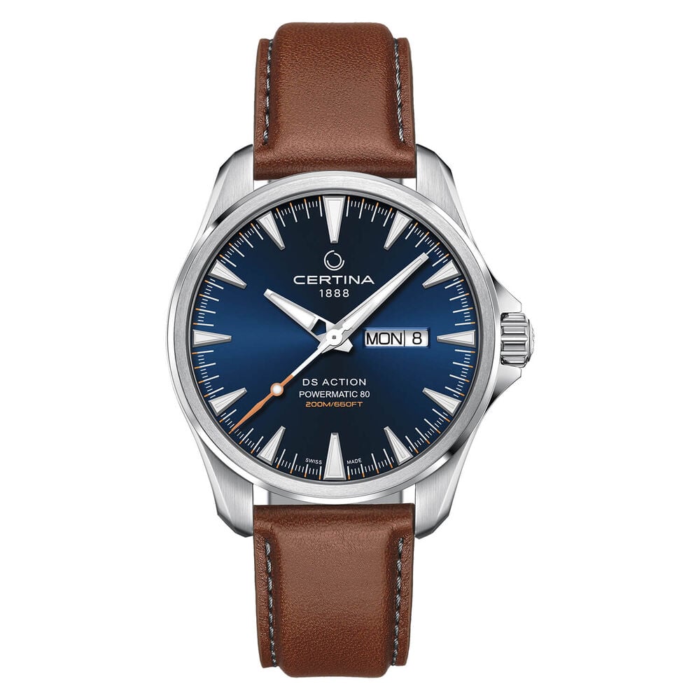 Certina Aqua DS Action Day-Date Powermatic 80 Dial Tan Strap Automatic Watch image number 0