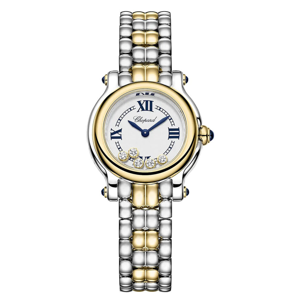 Chopard Happy Sport The First 26mm Silver Dial 0.15ct Diamonds Gold & Steel Bracelet Watch