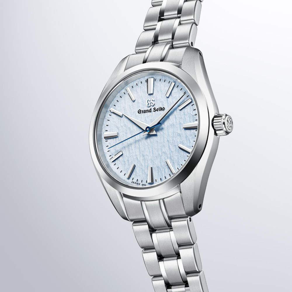 Grand Seiko Heritage "Skyflake" 33mm Blue Dial Stainless Steel Bracelet Watch