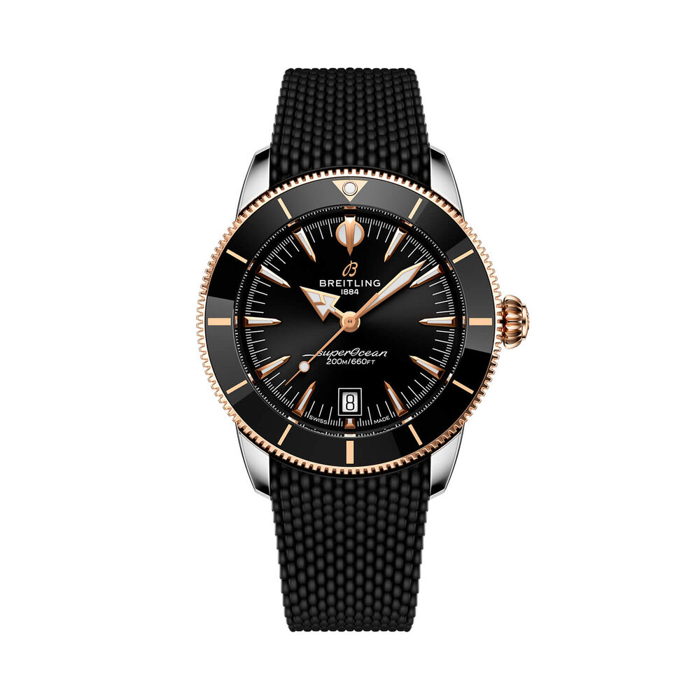 Breitling Superocean Heritage B31 Automatic 42mm Black Dial 18k Red Gold Details Strap Watch image number 0