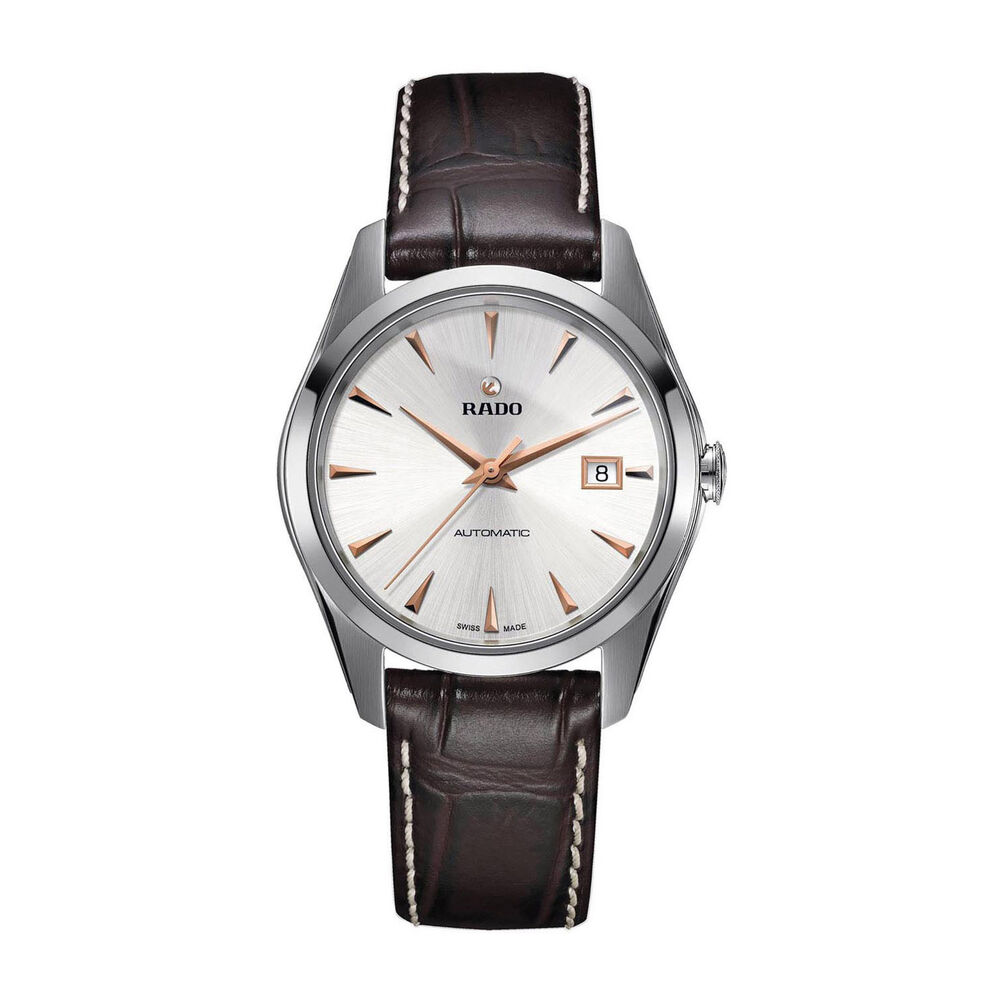 Rado HyperChrome men's brown leather strap watch image number 0