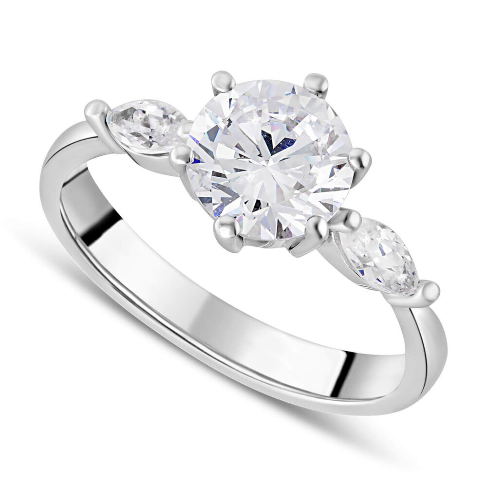 9ct White Gold Dress Ring