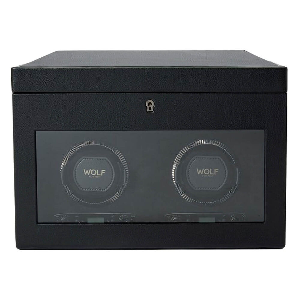 WOLF British Racing Black 8 piece with Storage Watch Winder