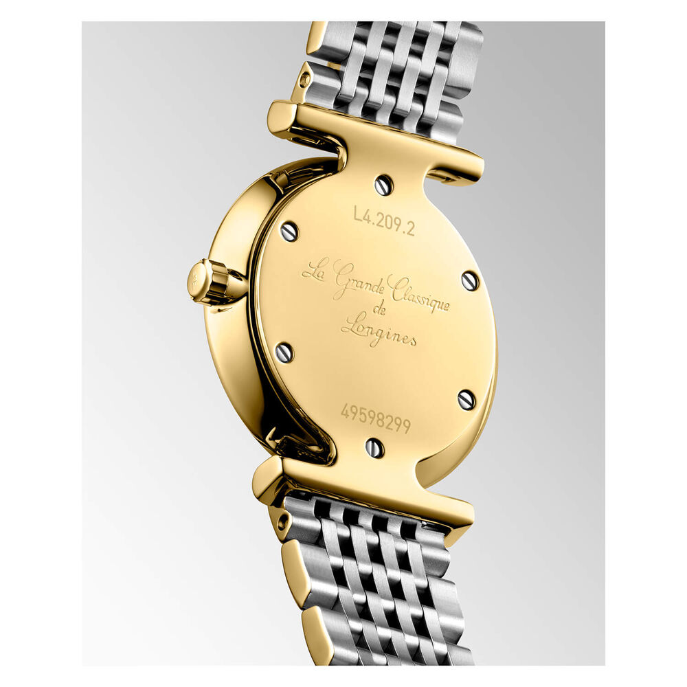 Longines Elegance La Grande Classique 24mm MOP Dial Diamond Dot Two Tone Bracelet Watch image number 2