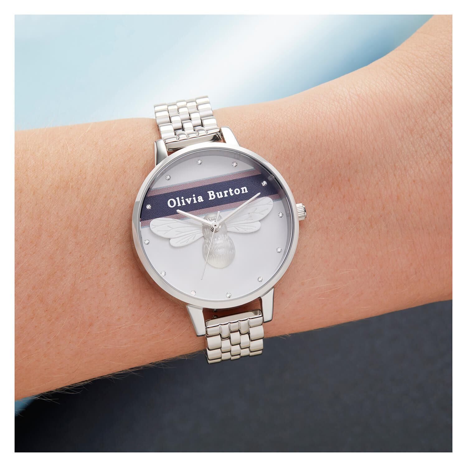 Navy olivia burton clearance watch