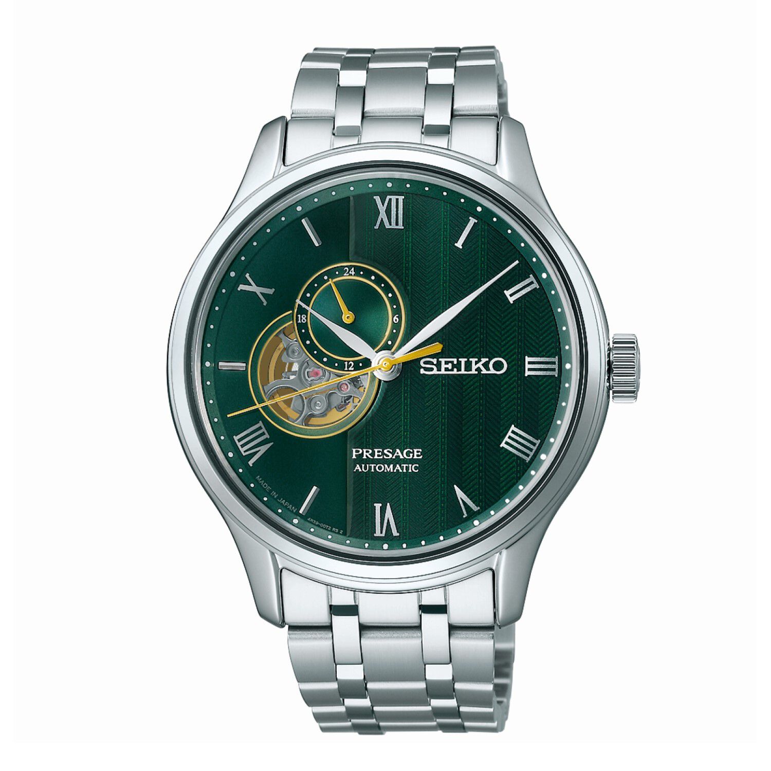 Seiko Presage 'Japanese Zen Gardens' 41.8mm Fern Green Dial Steel Bracelet  Watch
