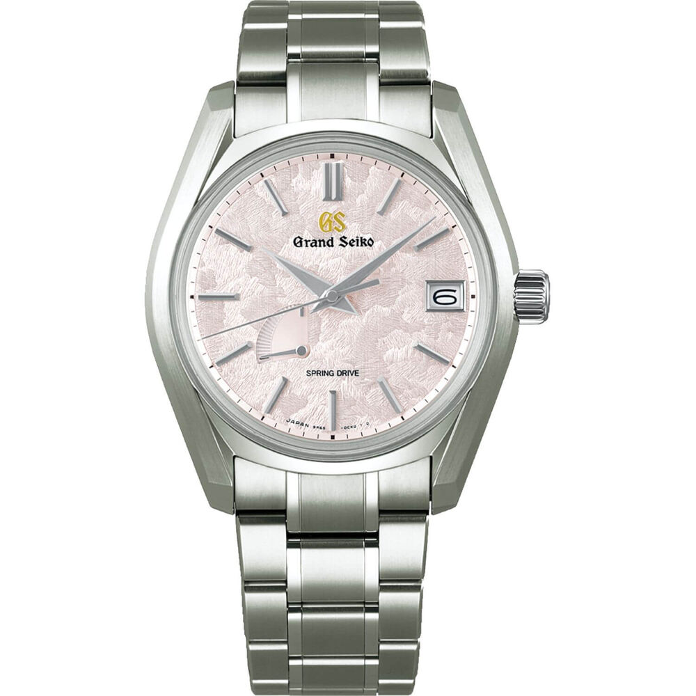 Grand Seiko Heritage Shunbun 40mm Pink Dial Titanium Bracelet Watch image number 0