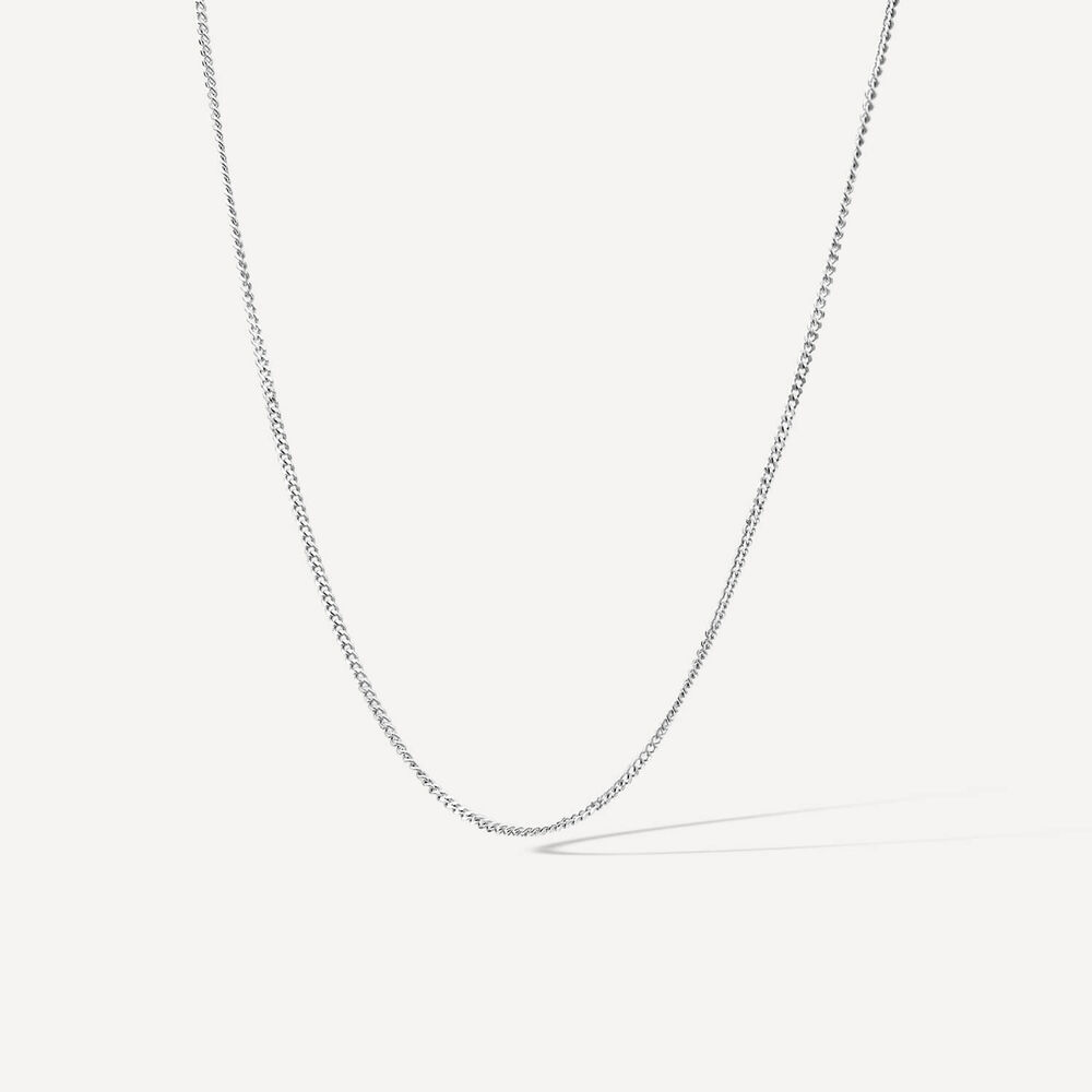 Curbed Chain White Gold Necklaces | Fraser Hart