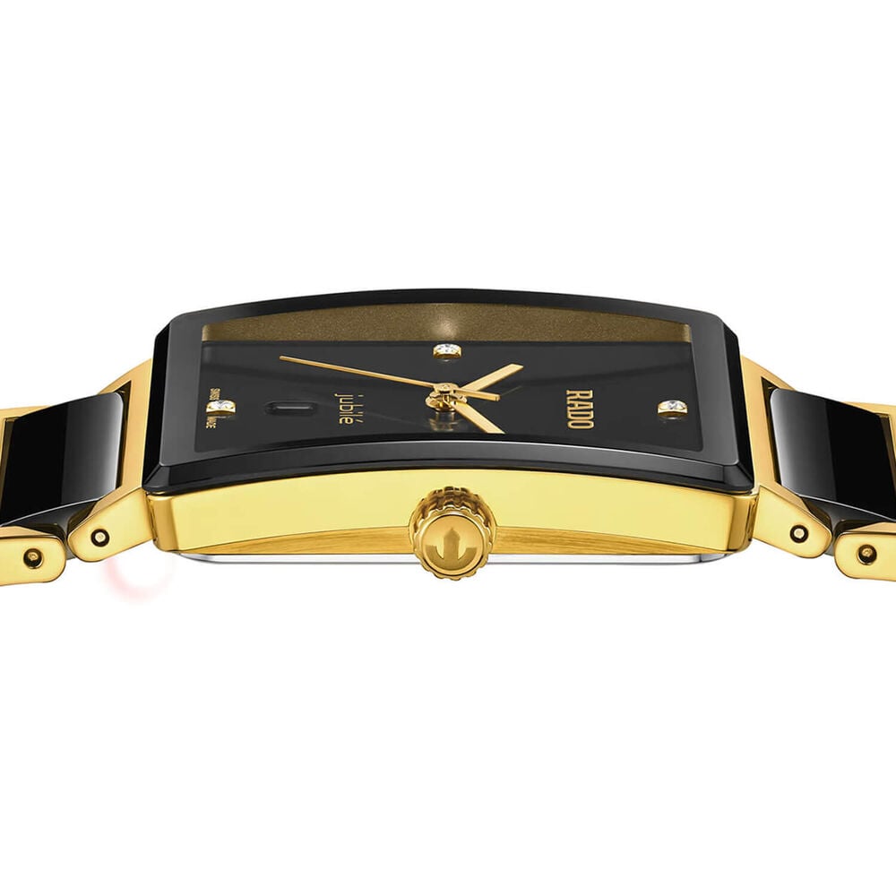 Rado Integral Diamonds 31.5mm Black Dial Duo Tone Bracelet Watch image number 2